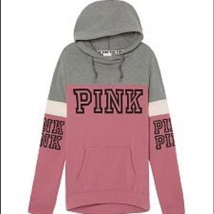 Pink cross neck pull over size large