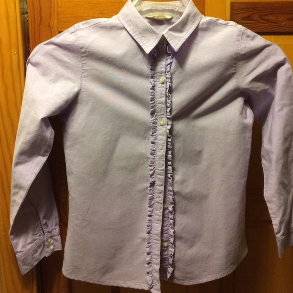 Girls purple ruffle blouse