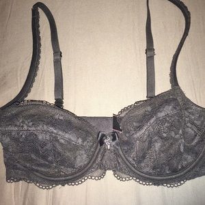 Victoria's Secret Unlined Black Lace Bra