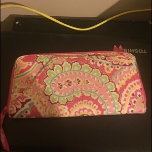 Vera Bradley travel wallet.