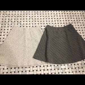 Two Ann Taylor A-line skirts, petite xs