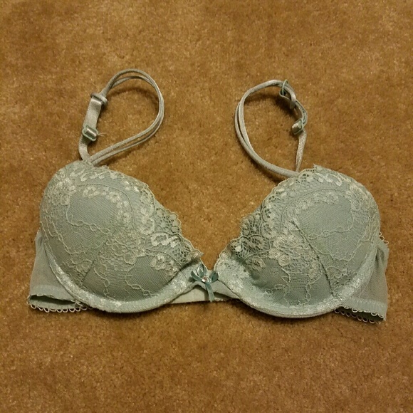 Seafoam green pushup lace bra Aerie Paige 32a