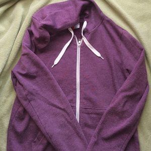 Purple H&M Zip-up Sweater