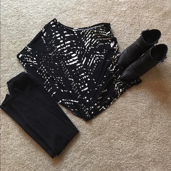 One Shoulder Spotted Top