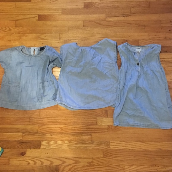 Three  denim shirts