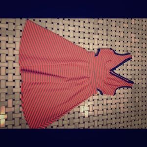 Striped cut-out dress, a-line, XS