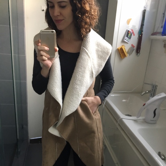 Anthropologie shearling vest