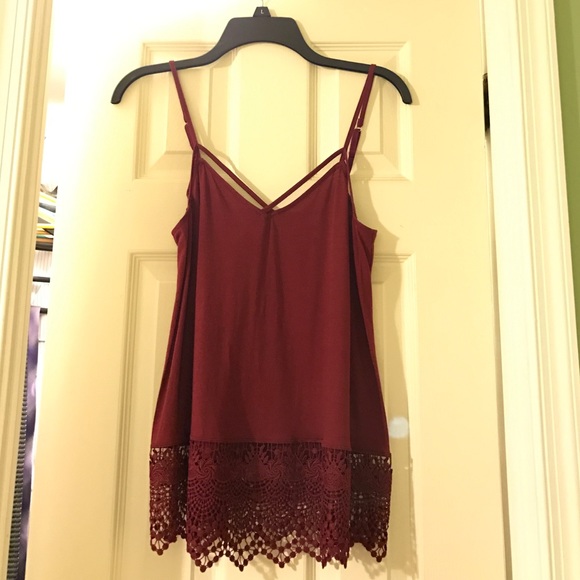 Express Strappy Tank Top with Lace Edge