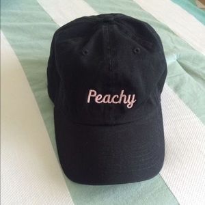 Brandy Melville black peachy baseball cap