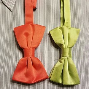 Men's Solid Clip-On Bow Tie Bundle