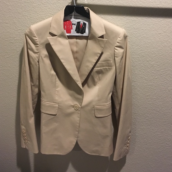 Tan skirt suit set