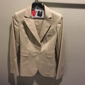 Tan skirt suit set