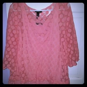 Alfani peach dress shirt 2 pieces