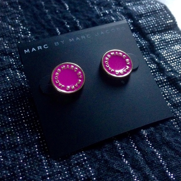Marc by Marc Jacobs Jewelry - MARC by MARC JACOBS Purple Gold Tone EARRINGS NEW