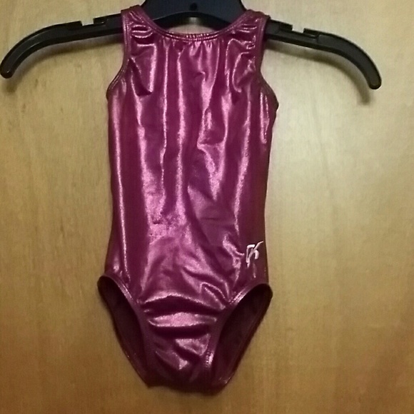 Fuchsia tank gymnastics leotard