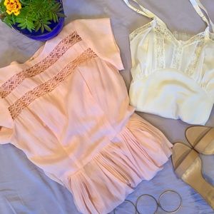 Peach Vintage Dress and Slip
