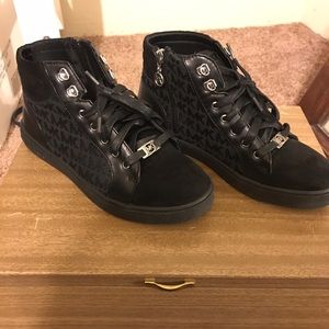 Michael Kors Black And Silver Girls Shoes