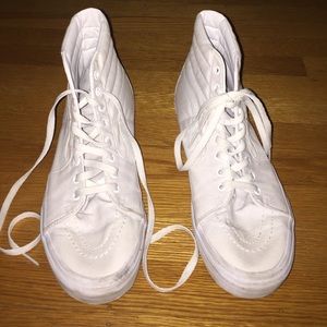 White high top Vans