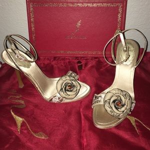 Rene Caovilla Couture Limited Edition Ankle Straps