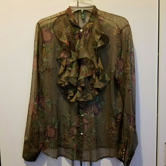 Ralph Lauren sheer blouse