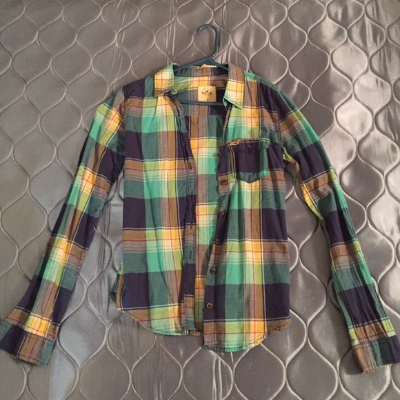 Hollister Plaid Flannel Button Up
