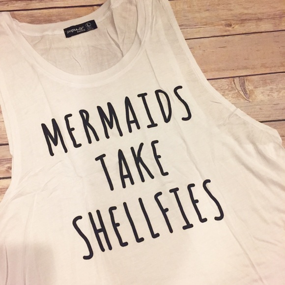 LAST 1! Large Mermaids take Shellfies tee - Picture 4 of 4