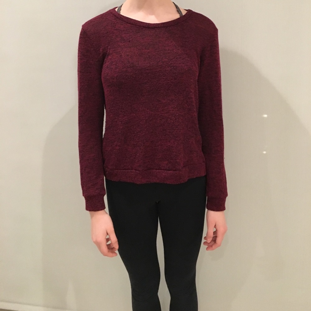 maroon sweater from francessca's.