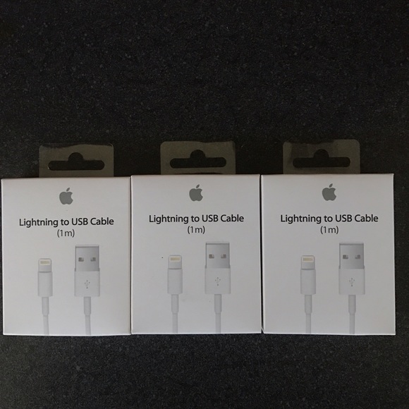 3x apple iPhone charger