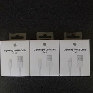 3x apple iPhone charger