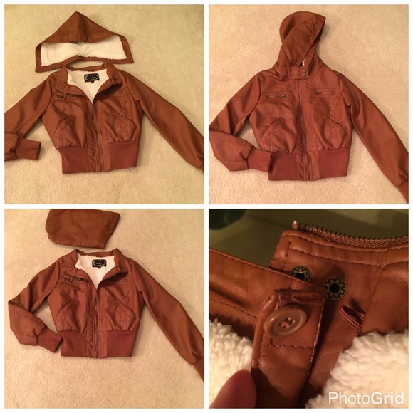 Ambiance - Leather hoodie Jacket