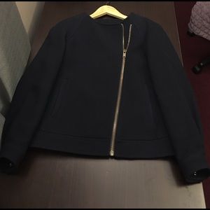 Jcrew Bomber Jacket Coat with Asymmetrical Zip