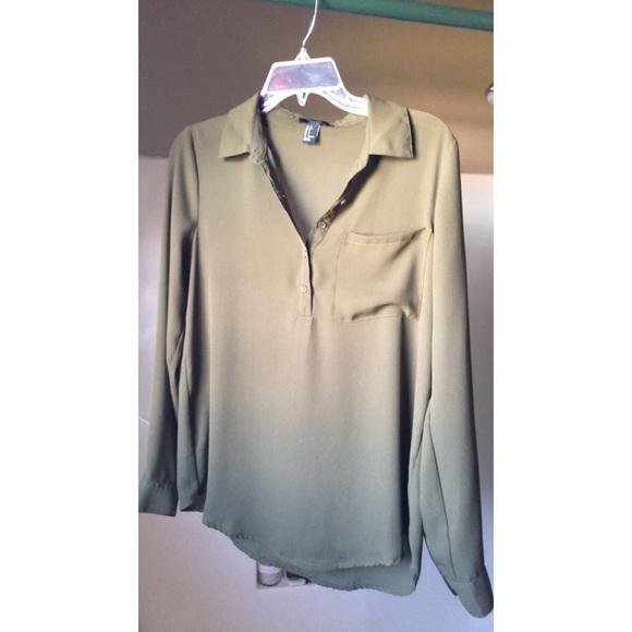 Olive Green blouse - Picture 1 of 3