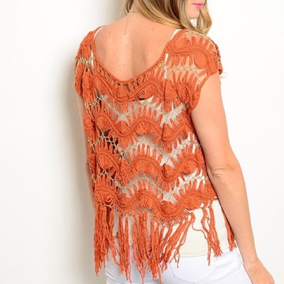 Rust Crochet top - Picture 2 of 2