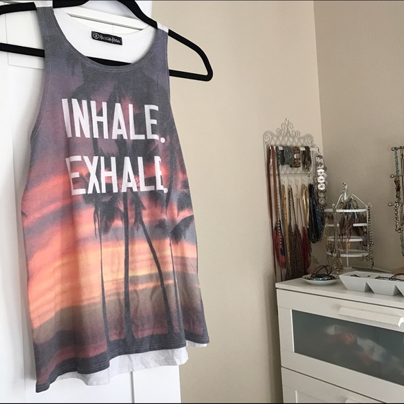 Recycled Karma Tops - recycled karma yoga mantra beach zen workout top