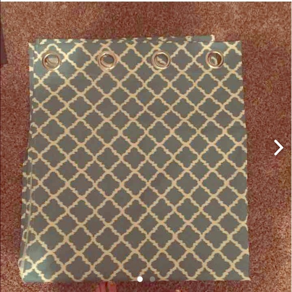 Turquoise Patterned Curtain