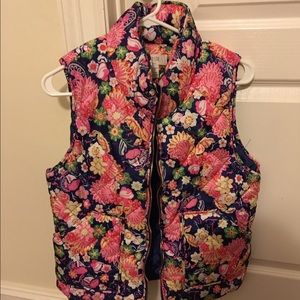 Floral puffy vest!