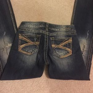 Silver twisted bootcut