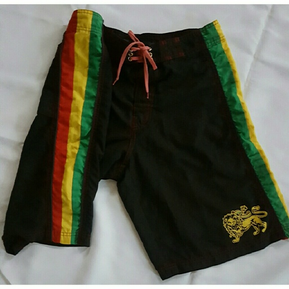 Rasta Color Men's Board Shorts - Size 32
