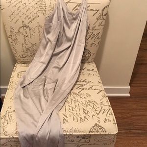 Silver slip dress from Express