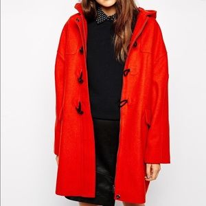 SOLD Asks nwt duffle coat red sz 4 6
