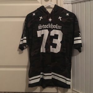 Camo Short Sleeved Hoodie