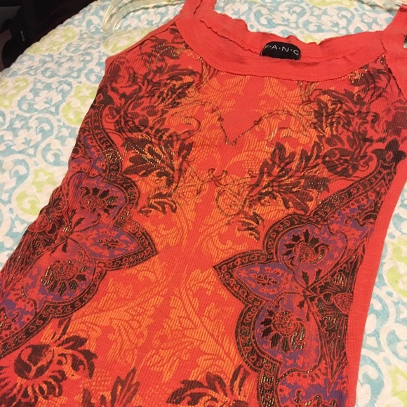 F.A.N.G orange top from kohls - Picture 3 of 4