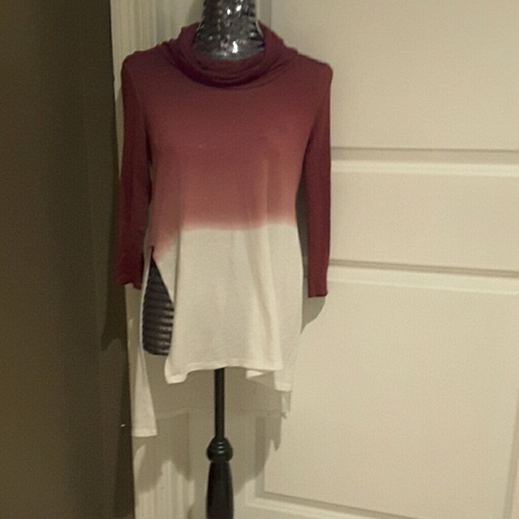 Ombre Slit Sweater