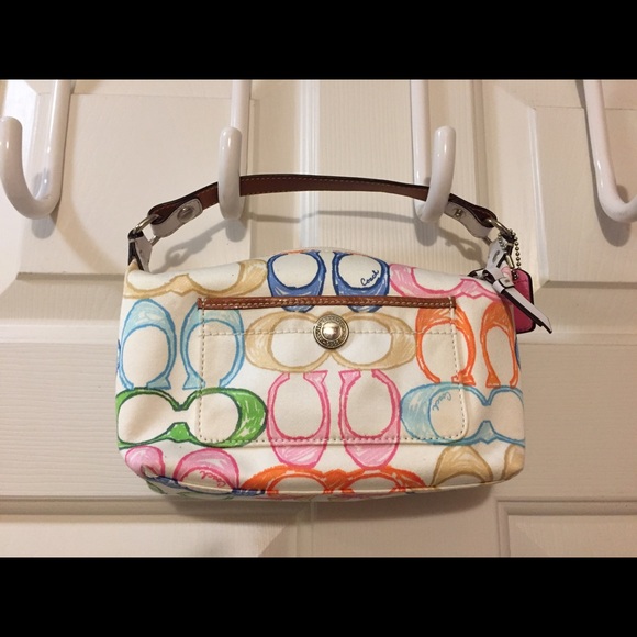 Rainbow print Coach bag