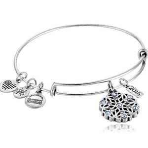 Alex and Ani Snowflake 2016 bangle charm bracelet
