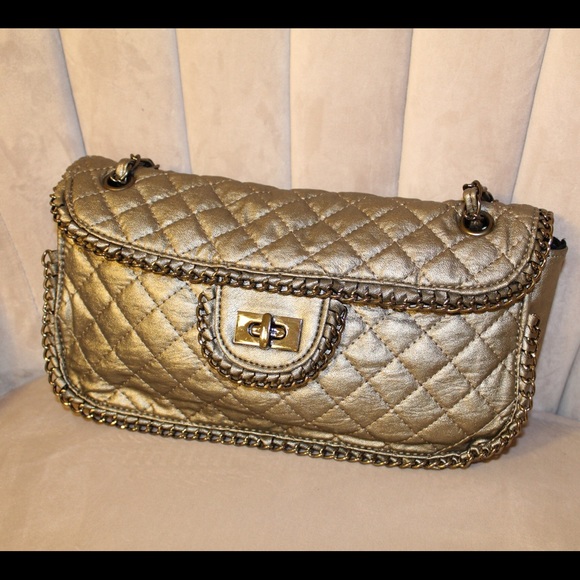Metallic Quilted Shoulder Bag