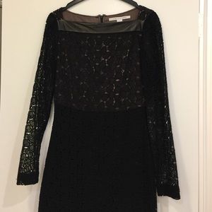 Black mini lace dress