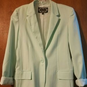 Mint Green Boyfriend Blazer
