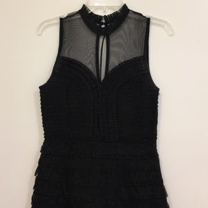Black mini tule dress
