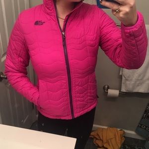 Pink Active North Face Puffer Jacket